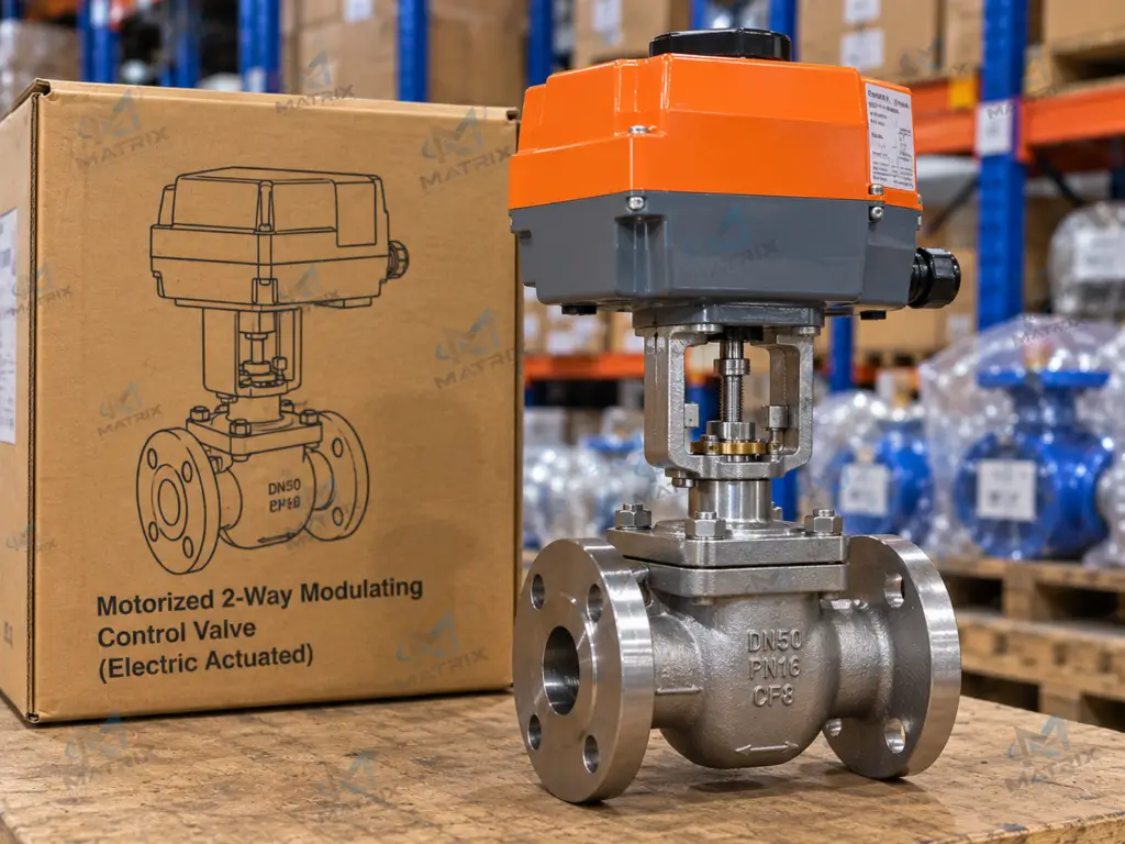 motorized 2 way modulating control valve